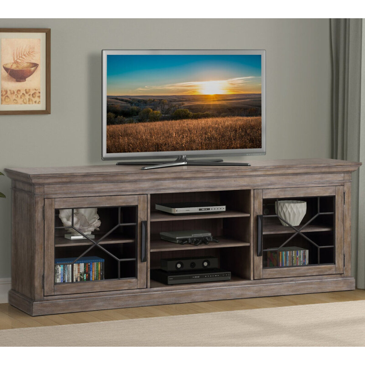 c87a8abfdc825030ac1cbb5f51c42bbc Sundance - Sandstone 92 In. Tv Console - Image 1