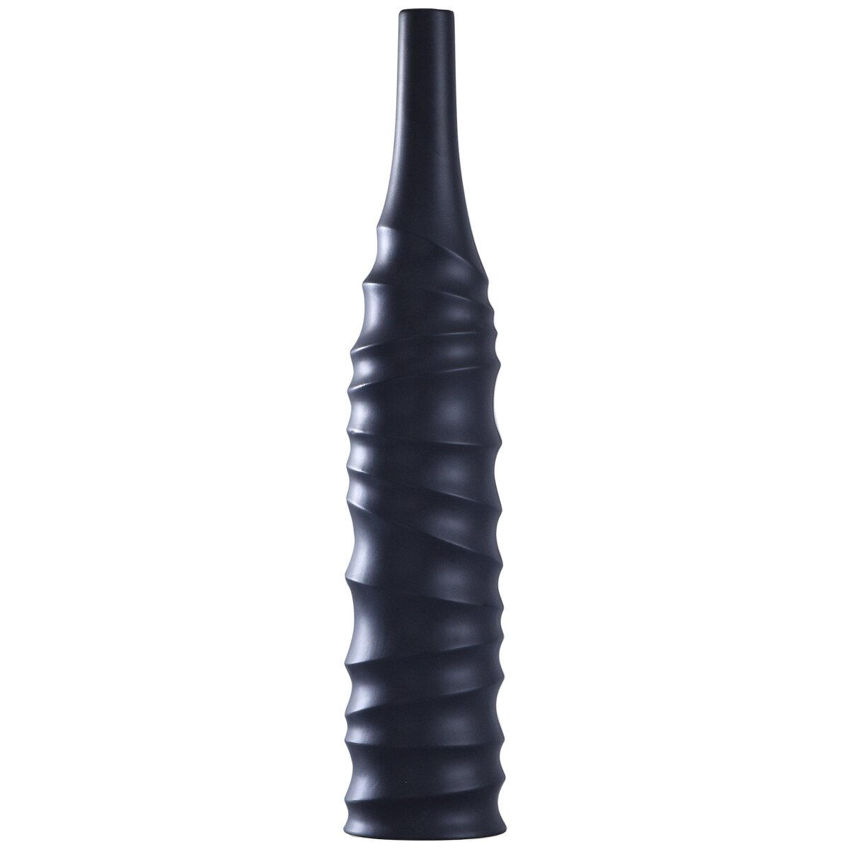 c889a625a8b60788664251b4c0b49c8a Selena Vase- Small | Matte Black Finish On Ceramic - Image 1