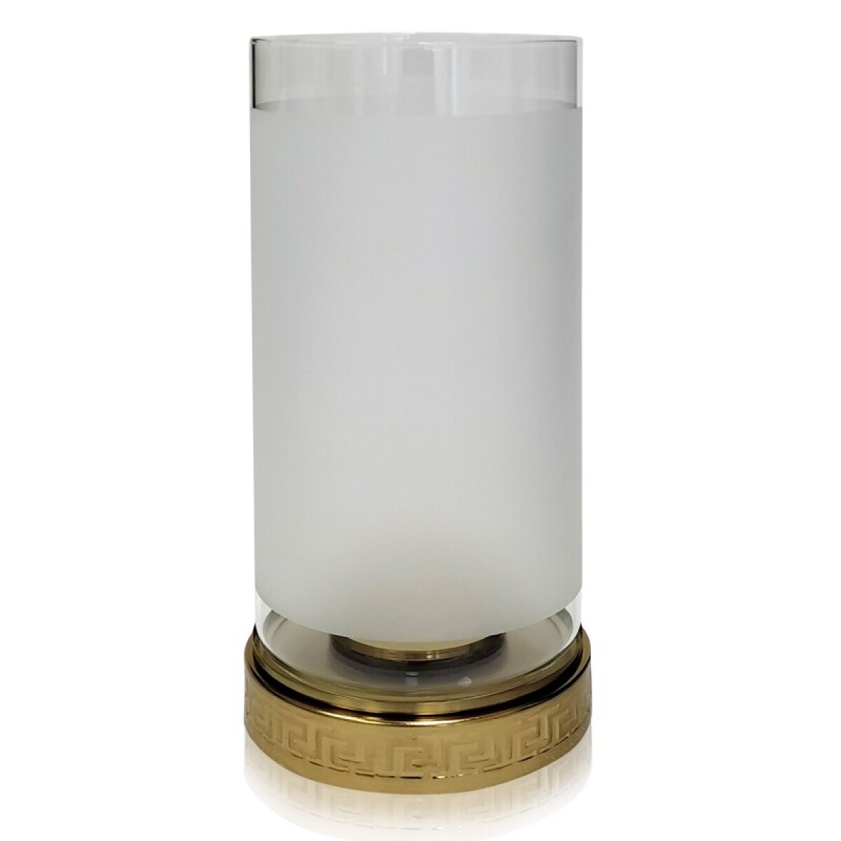 c898d8d051b8a47490d245206a681265 Dann Foley Lifestyle Medium Hurricane Steel And Glass Candle Holder - Image 1