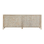 Sienna Solid Wood 4dr Cabinet - Gray/cream Wash - Image 3