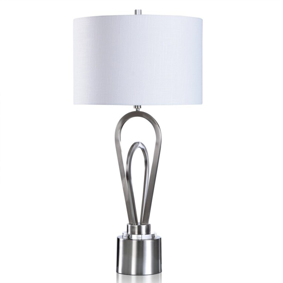 c9be266b9a3e4725ada924bef15b10e2 Brushed Steel Metal Table Lamp 150 Watts - Image 1