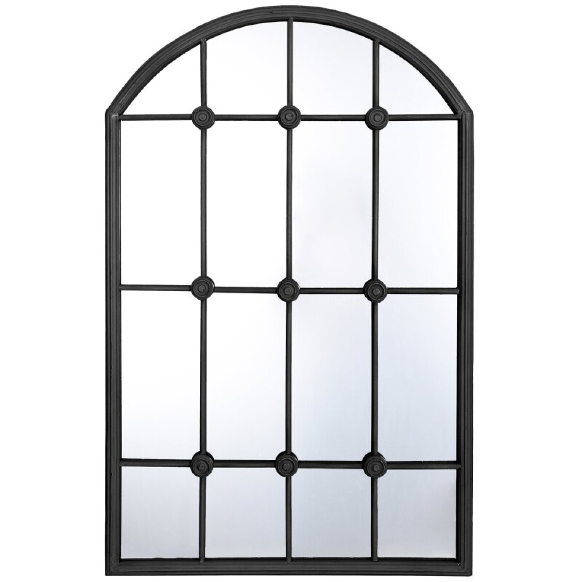 c9be967b857de31048b685b4473cc3fb Iuka Farmhouse Window Pane Mirror Black Finish - Image 1