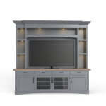 Americana Modern - Dove 92" Tv Console With Hutch, Backpanel & Led Lights - Image 4