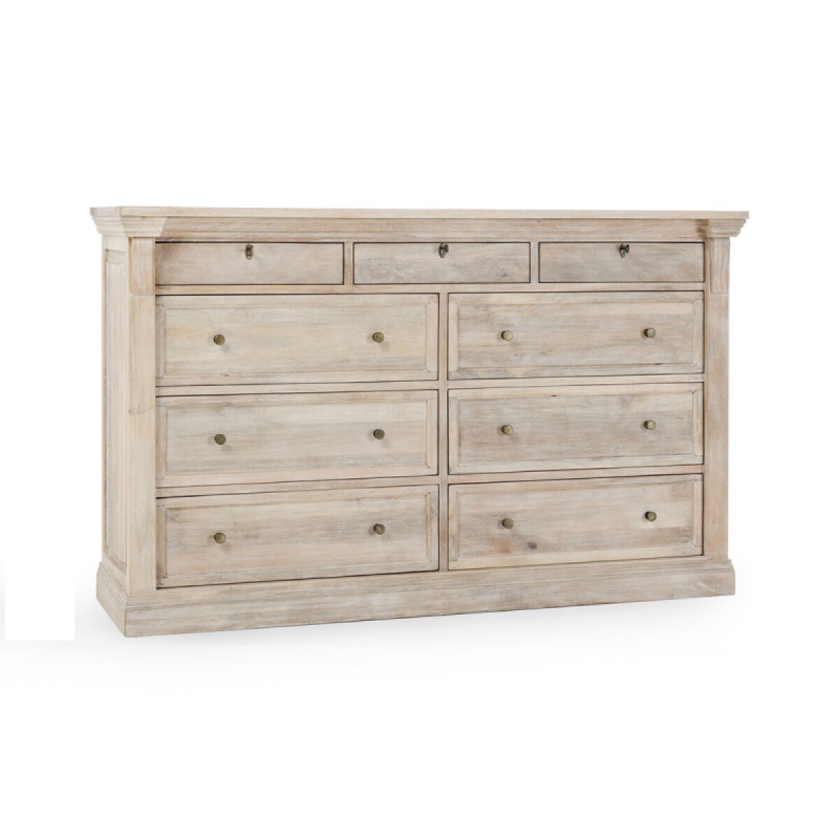 ca397d056dbcbd67e6a05473a5d9ed05 Adelaide Solid Wood 9dwr Dresser - Natural Cream Wash - Image 1