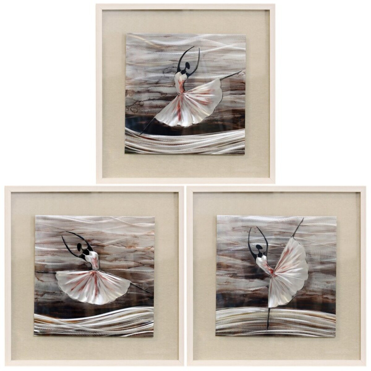 ca440e43070701ad454e5bee06c6a09e Ballerinas Set Of 3 Shadox Box Wall Art - Image 1