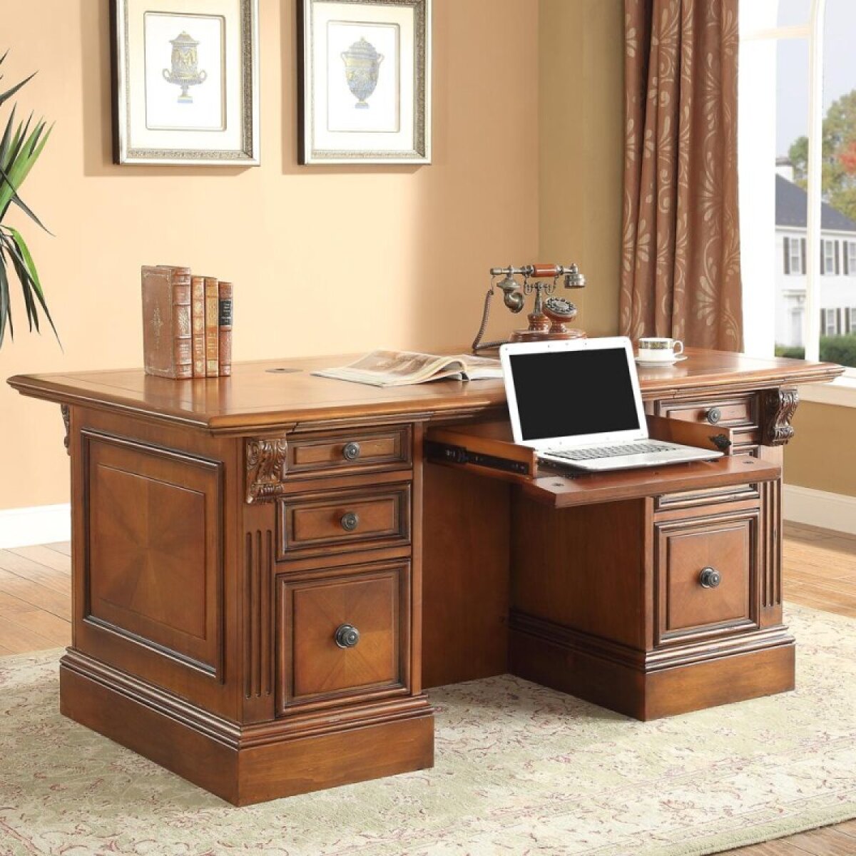 ca4bd36ae793f8deb84eb81716d26c4b Huntington Double Pedestal Executive Desk - Image 1