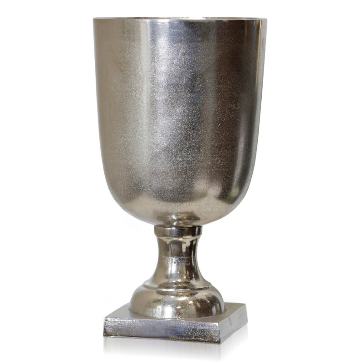 ca78f3eb4ed44c1c918a11c292c355fc Silver Cast Aluminum Large Planter - Image 1