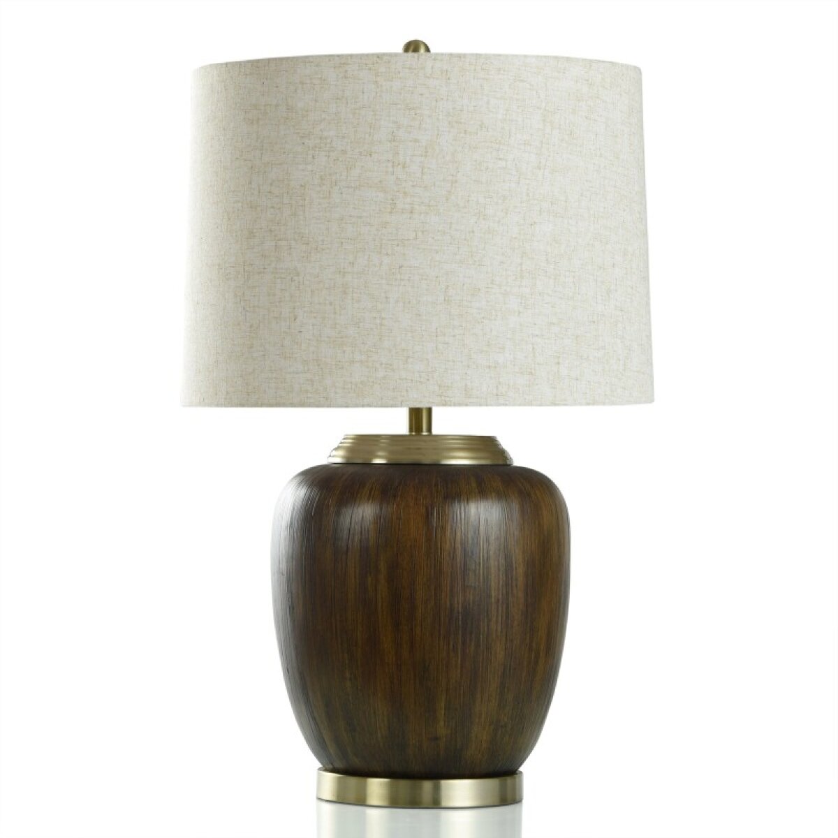ca867e32375202fca70d4b8b729e3077 Badger Bronze Table Lamp Simply Modern Faux Wood Base With Bronze Accents 150w - Image 1