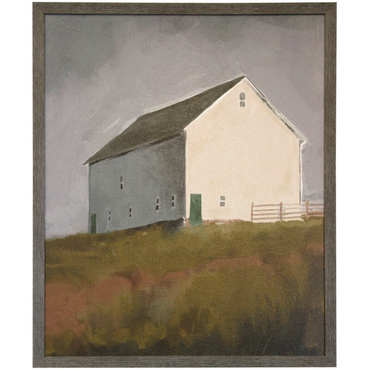 ca875625db51d75b5e7f0f2c29157e17 White Barn I Textured Framed Print - Image 1