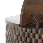 Norwood Solid Wood Round Coffee Table - Bark Brown - Image 9