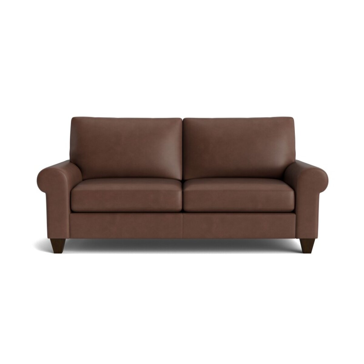 cadf3e531fbe277e0e73ed1913ed311b True Custom™ True Custom® Leather Large Roll Arm Studio Sofa - Image 1