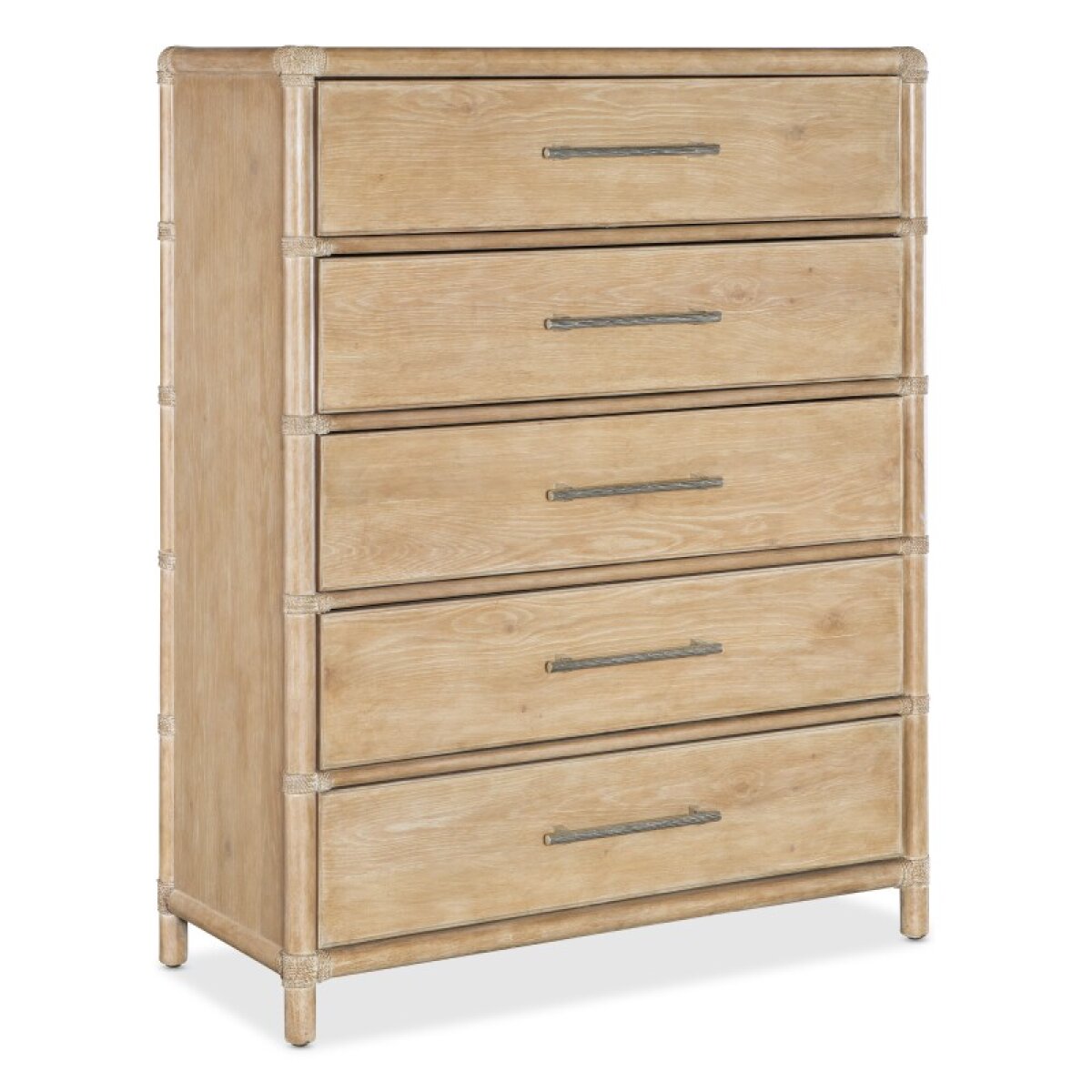 cb20a789c7da936ddab4890c9a204119 Bedroom Retreat Pole Rattan Five-Drawer Chest - Image 1