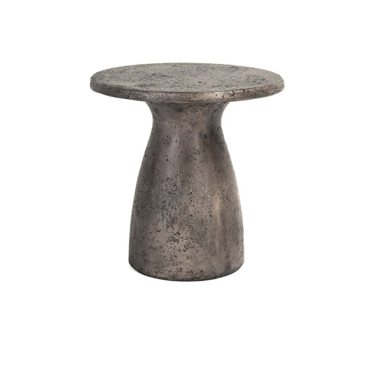 cb2c87015bc45e47ff562934735c369b Collins Outdoor Round Accent Table - Dark Gray - Image 1