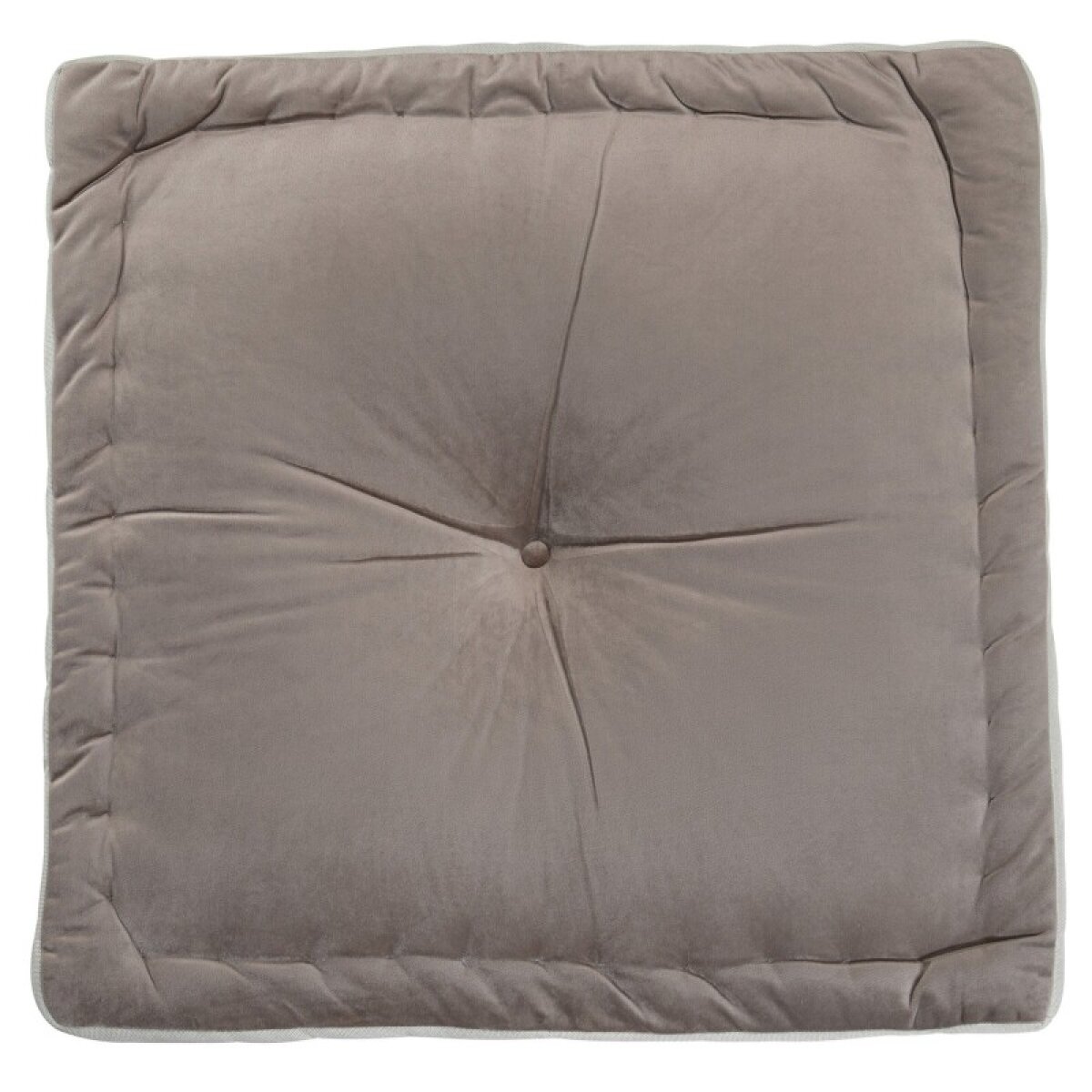 cb458157c6d873efd9eb77803be99b86 Dann Foley Lifestyle Small Levi Floor Pillow Taupe Velvet And Light Grey Linen - Image 1