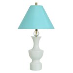 Capri White Ceramic Table Lamp Dann Foley Lifestyle 31in 100 Watts