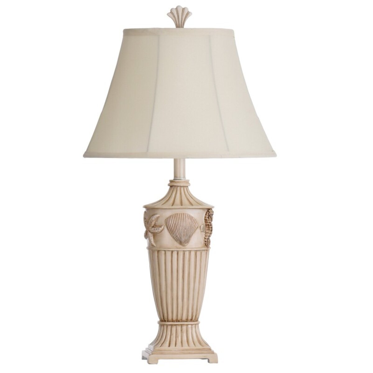 cbd35329feaa9ec77ace57bb133d731d Seaside Table Lamp In Cream With Matching Final And Round Softback Shade - Image 1