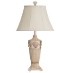 Seaside Table Lamp In Cream With Matching Final And Round Softback Shade
