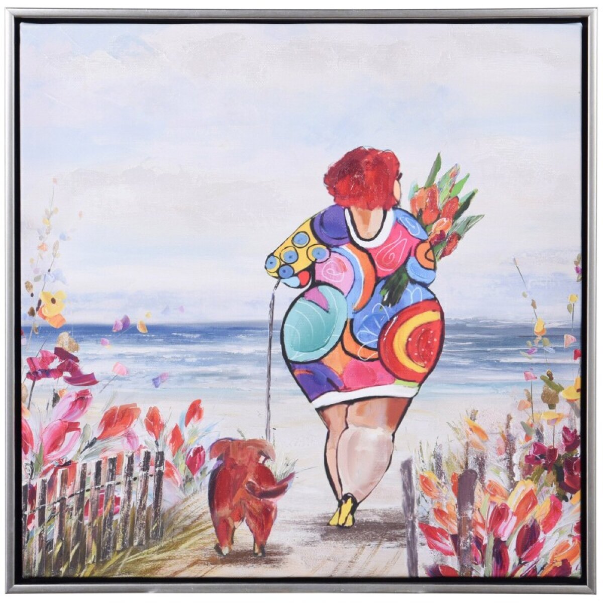 cc09d010603b64f59e634f2d421a21dc Spring On The Beach Vibrant Coastal Canvas Art With Hand Painted Accents - Image 1