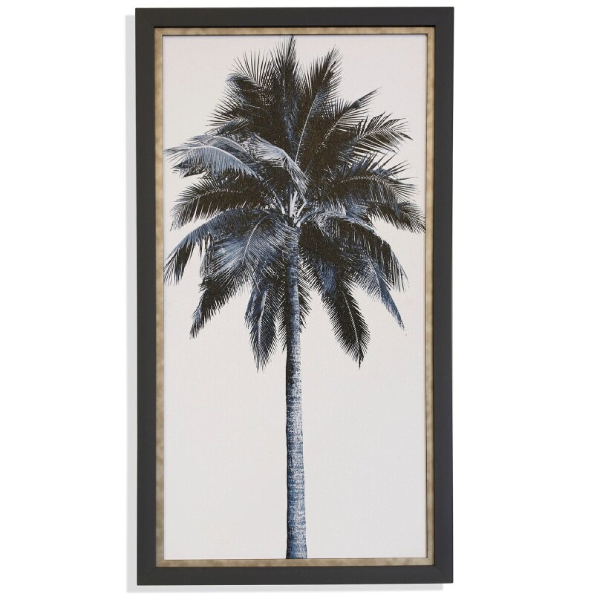 cc217e97e22dc94e4d0b11ec4bd0685f Palm Tree Blue Itextured Framed Print - Image 1