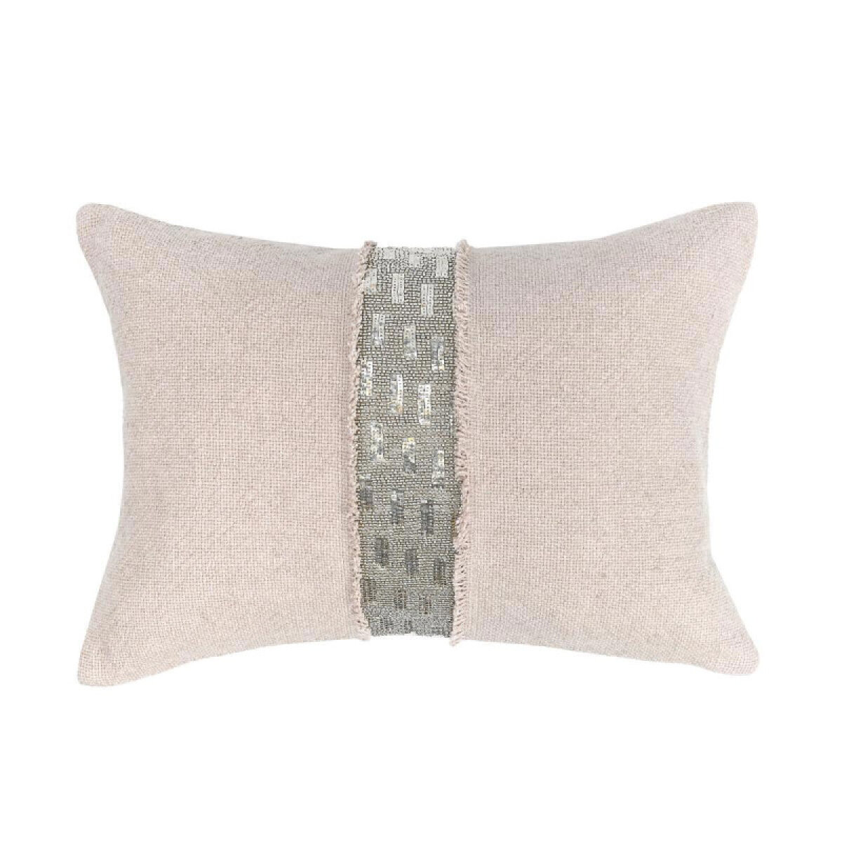 cc455b52d5e4ae16d2ba2923ea0025db RO Lira Pillow - Natural/Silver / 14"x20" - Image 1