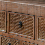 Lahey Solid Wood 11dwr Rectangle Console Table - Mission Brown - Image 11