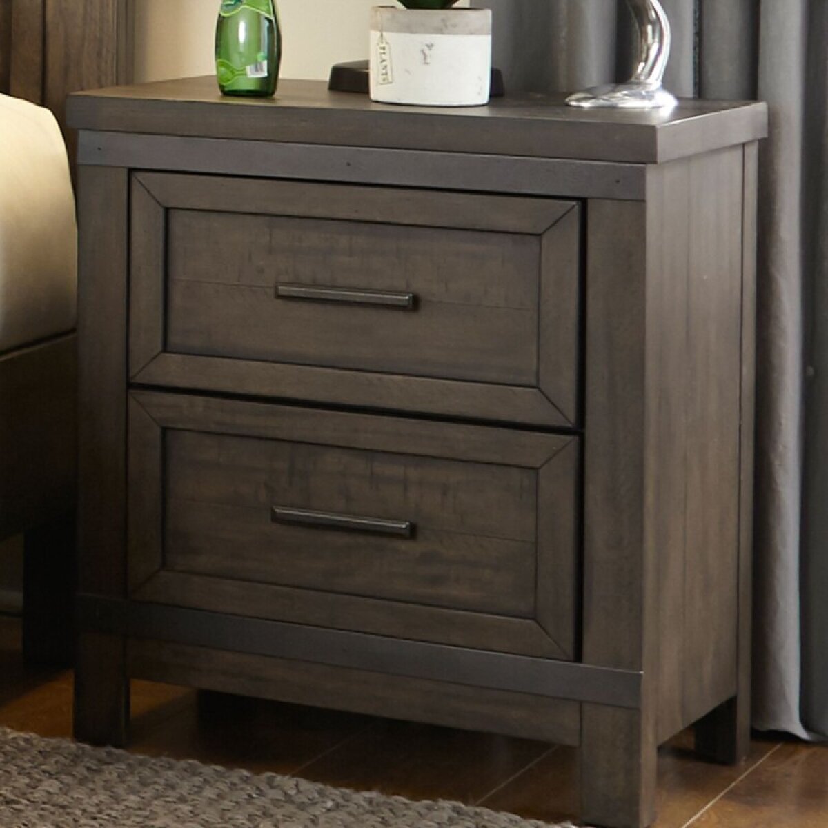 cccaa43b022bd10249678ae37928bac4 Thornwood Hills 2 Drawer Night Stand - Image 1