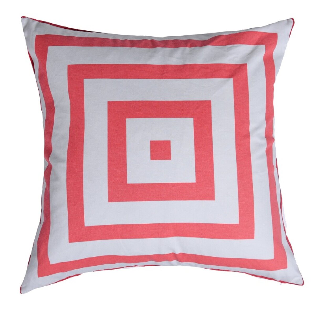 ccd7812e0776a21d998184aa4f3eea37 Dann Foley Lifestyle Down Feather Pillow With Red And White Square Printed Cotton Canvas - Image 1
