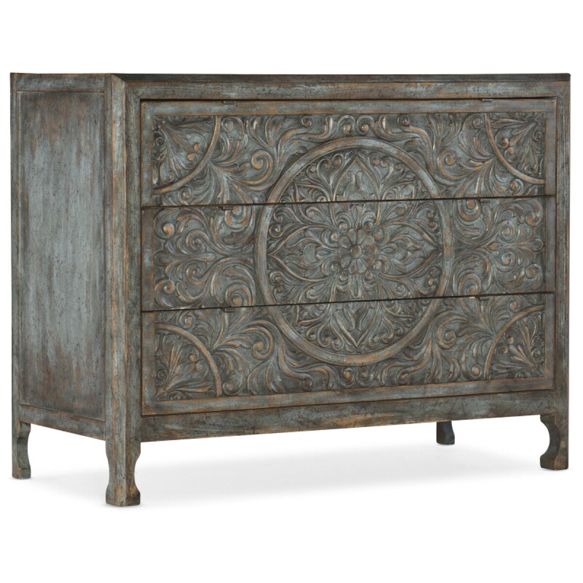 ccf3a47f1a0522e7dfd45f8c02490a57 Living Room La Grange Lockhart Three-Drawer Accent Chest - Image 1