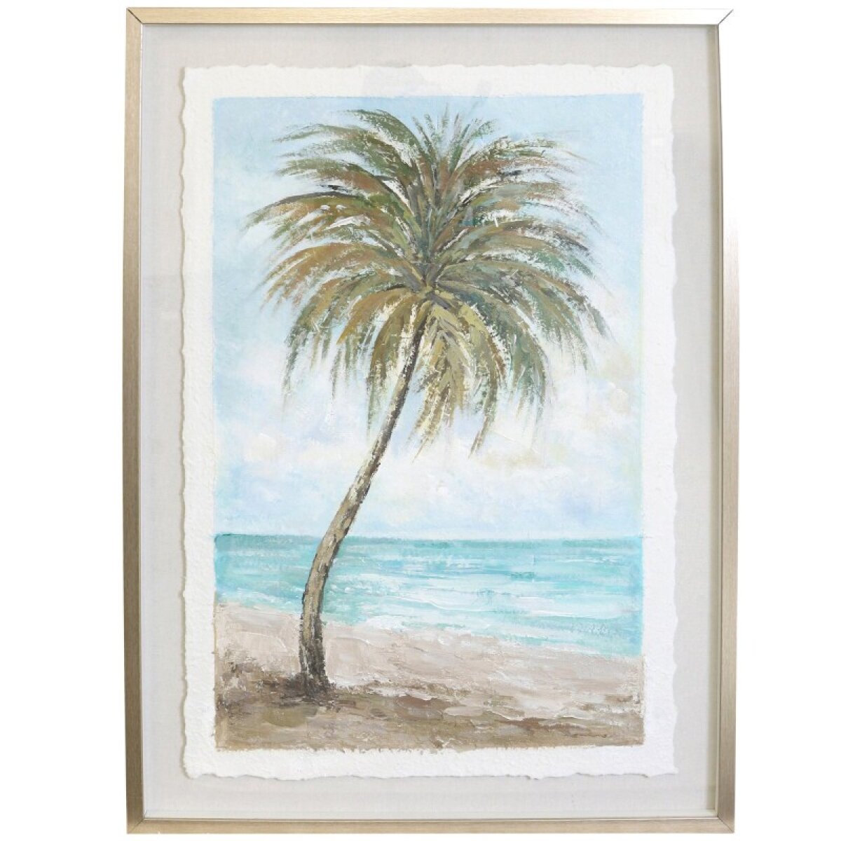 cda60f76c5f801242c73d8df32de2af5 Solo Seaside Palm Hand Painted Shadow Box - Image 1