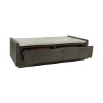Tori Solid Wood Rectangle Coffee Table - Antique Gray - Image 3