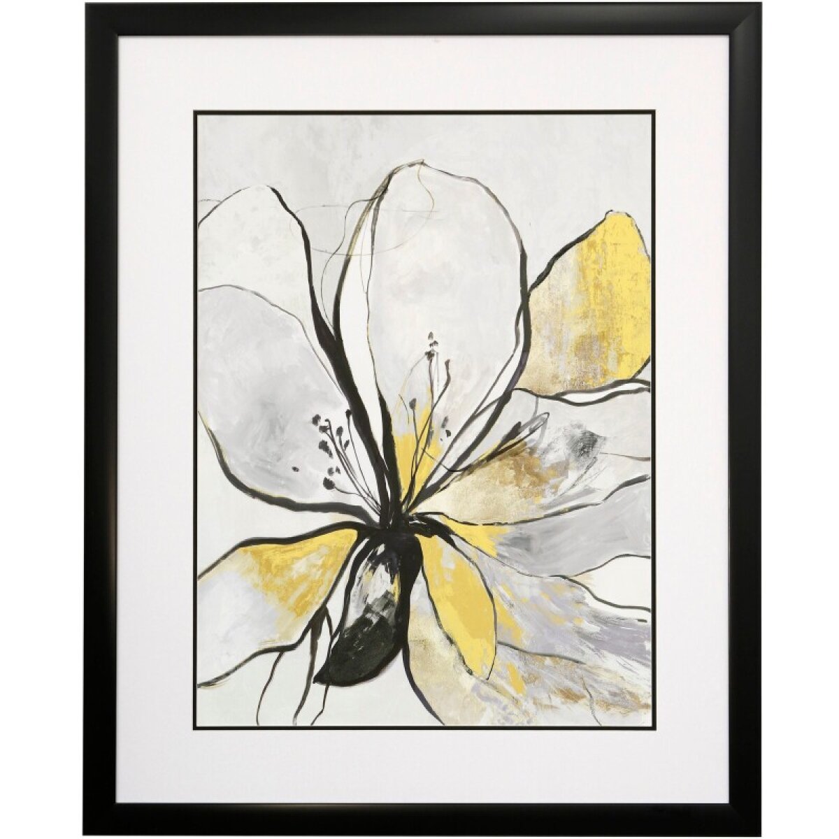 ce63396dbc608416866756793804e147 Outlined Floral Ii Framed Print Under Glass - Image 1