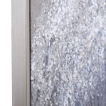 Fall Leaves In Snow Hand Painted Canvasin White And Grey Hues - Image 6