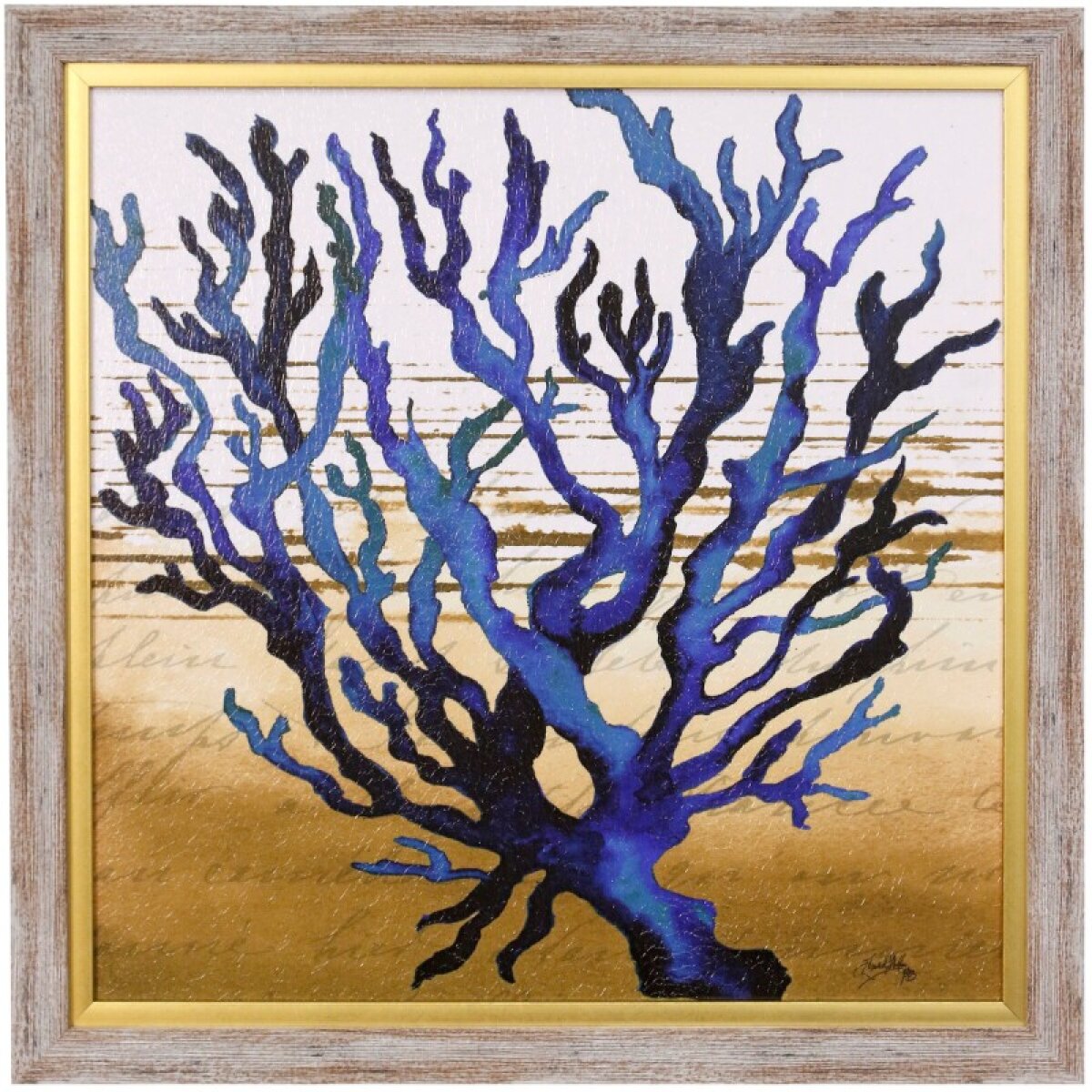 ced84a9c6e968d3081f73eba2c115b8e Coastal Blue I Textured Framed Print - Image 1