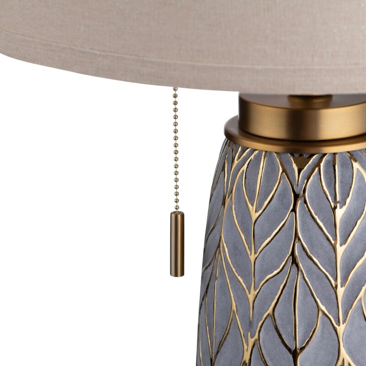 cee28a3267cc067ac80b3d17025c07e9 Nessa Carved Leaves Twin Pull Chains Table Lamp - Image 1