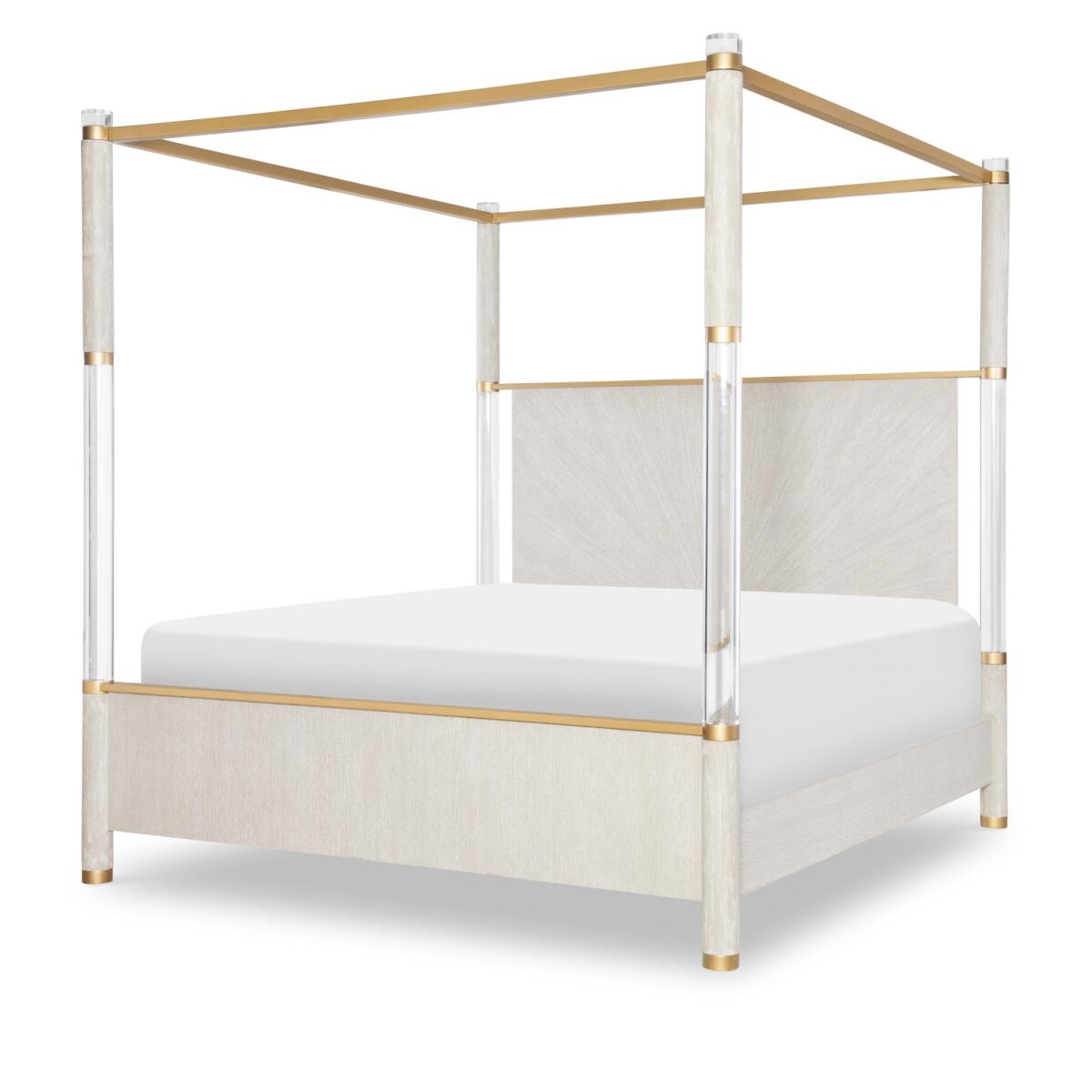 cf42fb2f6324b04b78a7a70db6438cb7 Panel Bed Canopy Acrylic Posts Queen 5/0 - Image 1