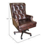 Dc#112-ha - Havana Leather Desk Chair - Image 7