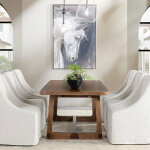 Lyra Pine Wood 80-110" Extension Dining Table Smoke Brown - Smoke Brown - Image 8