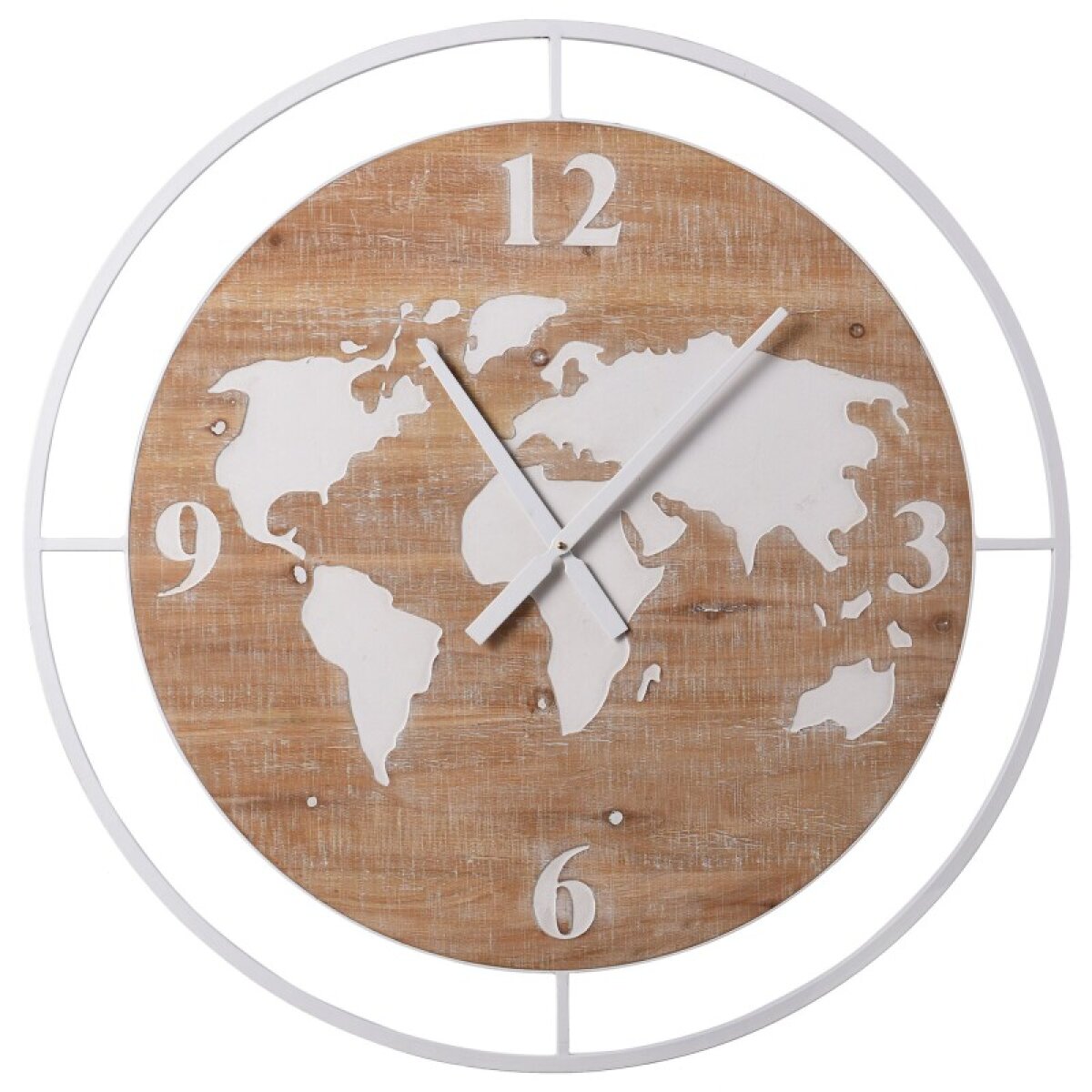 cfcf9b596626d9310fd64f04cde611ac World Wood Wooden And Metal Wall Clock - Image 1
