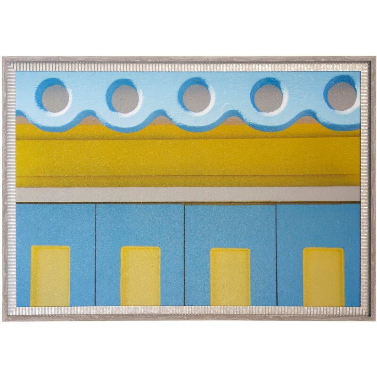 cfd47430758d7fcfabc612d8329e3fba Beach Town Blues Vii Textured Framed Print Dann Foley Lifestyle Collection - Image 1