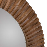Myrtle Solid Wood Round Mirror - Artisan Brown - Image 5