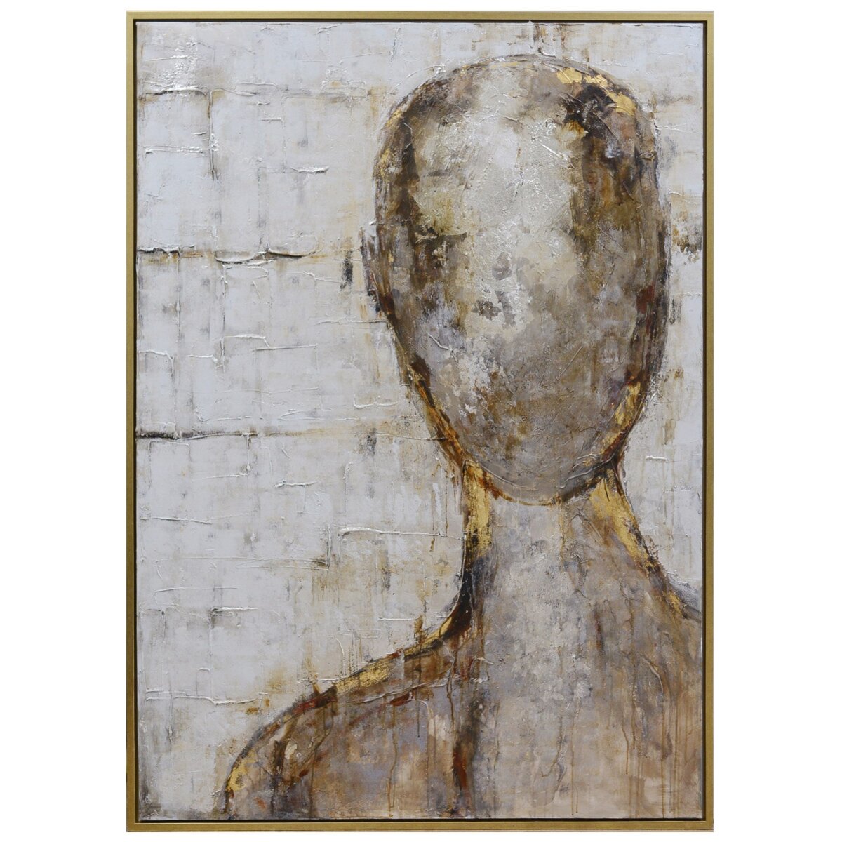 d0d23b1cb31fa2ae56063c54ecf2c2ed Silhouette Ii Framed Canvas Art | Hand Painted Abstract | 1.5 Inch Frame - Image 1