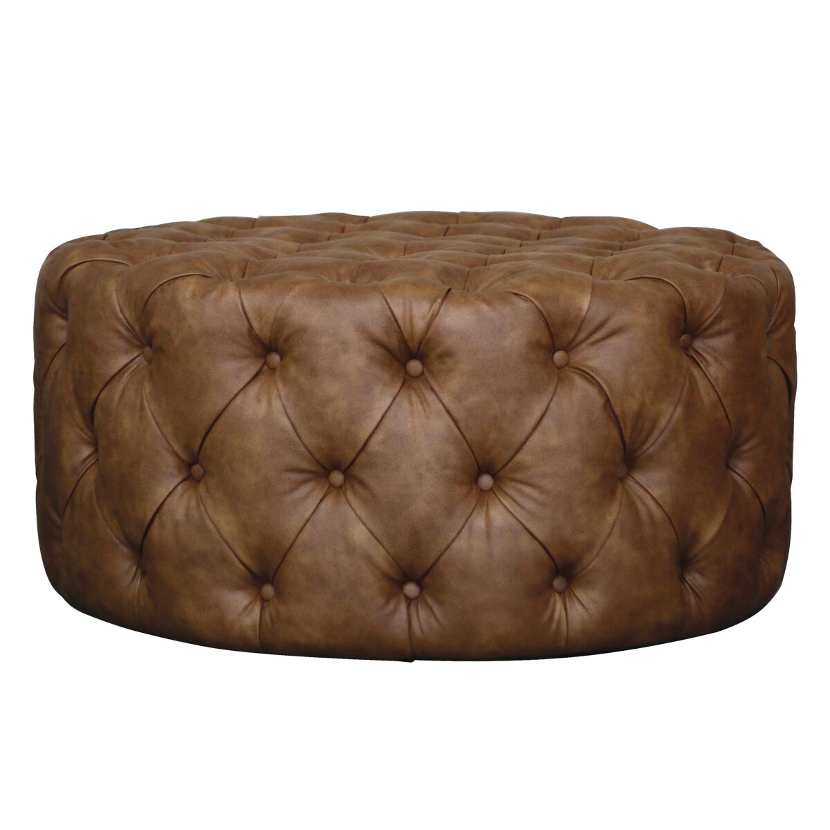 d1bec1916e0c5966671edd725c084c98 Frazer Ottoman | Tufted Chocolate Vegan Leather On A Wood Frame - Image 1