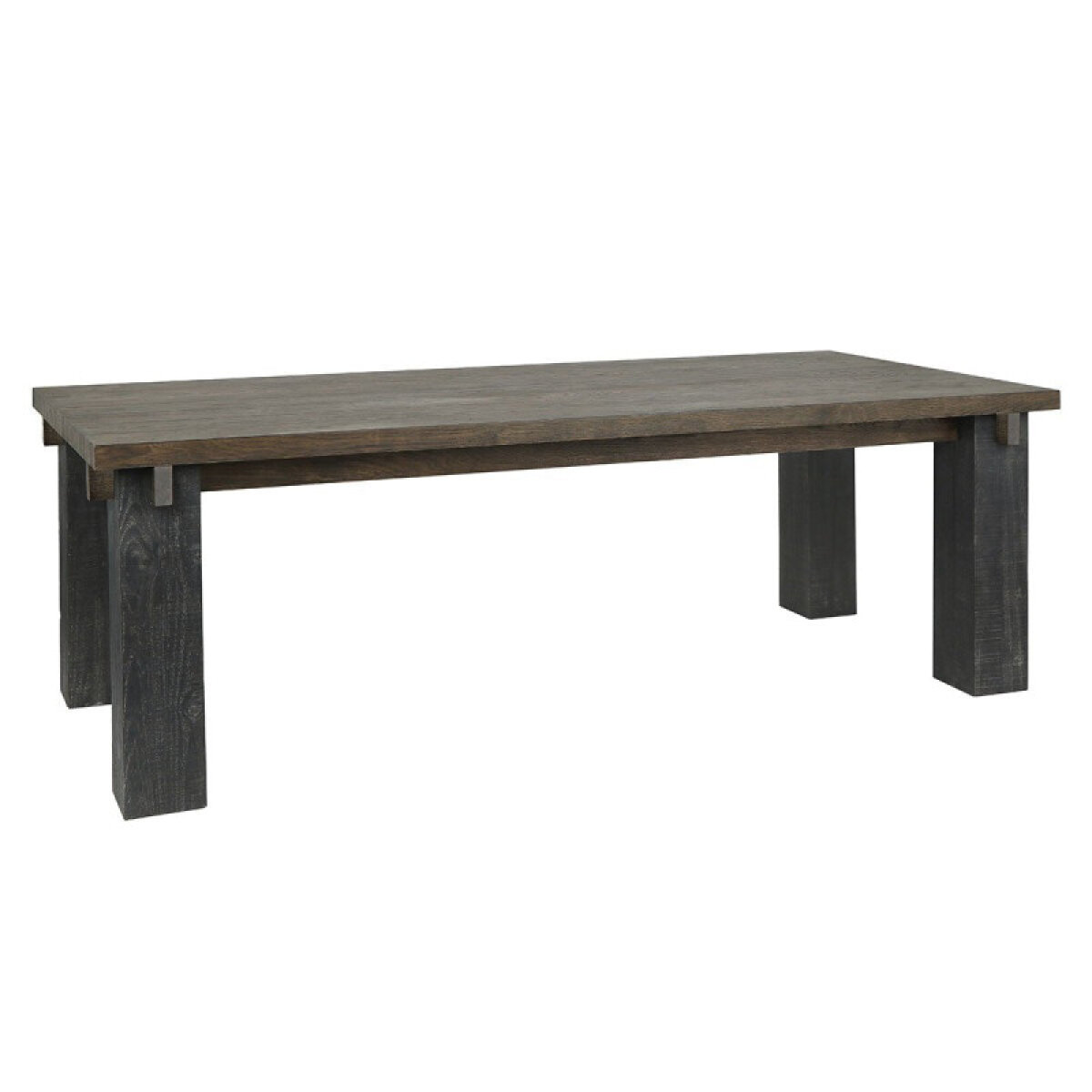d1bf6a6de71eb5a0980326dffaacdca1 Duncan Solid Wood Rectangle Dining Table - Suede Brown/carbon Black - Image 1