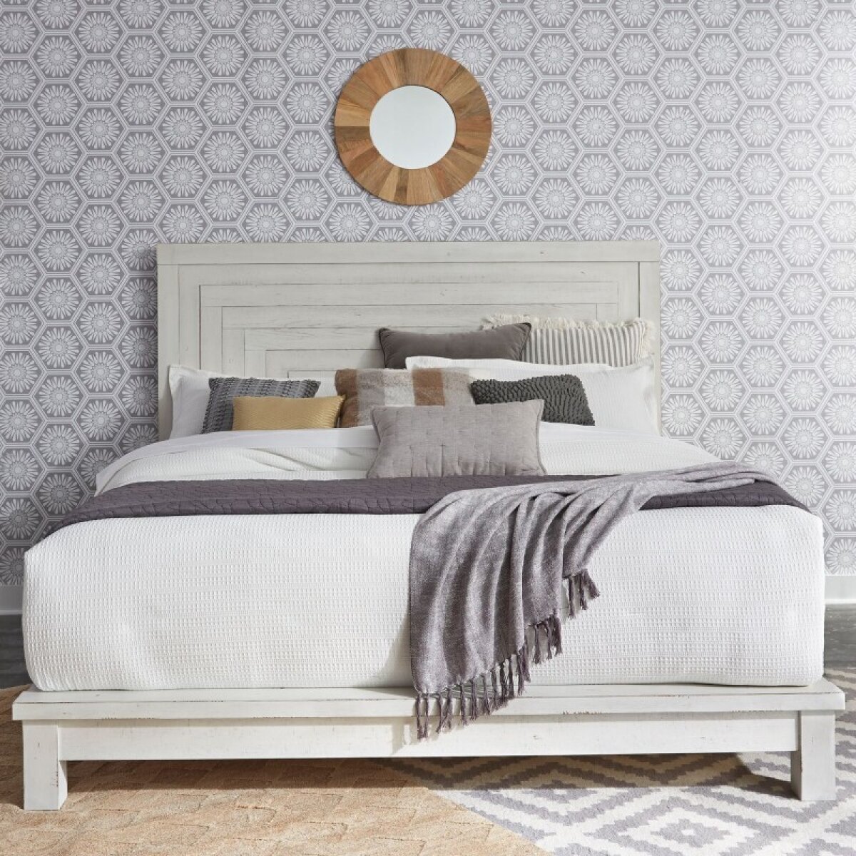 d1f093ec63e8df87a710be130edfd34e Modern Farmhouse Queen Platform Bed - Image 1
