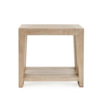 Troy Solid Wood Square End Table - Aged Cream - Image 3