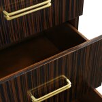 Ebony Macassar Willshire Chest Made From Solid Mohogany & Veneer - Image 4