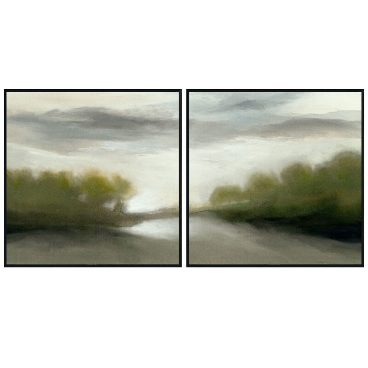 d25c0ffc42bed968e197f9c48246a77d Bewildered Painting 72x36 Set Of 2 By Buddy Whitlock - Image 1