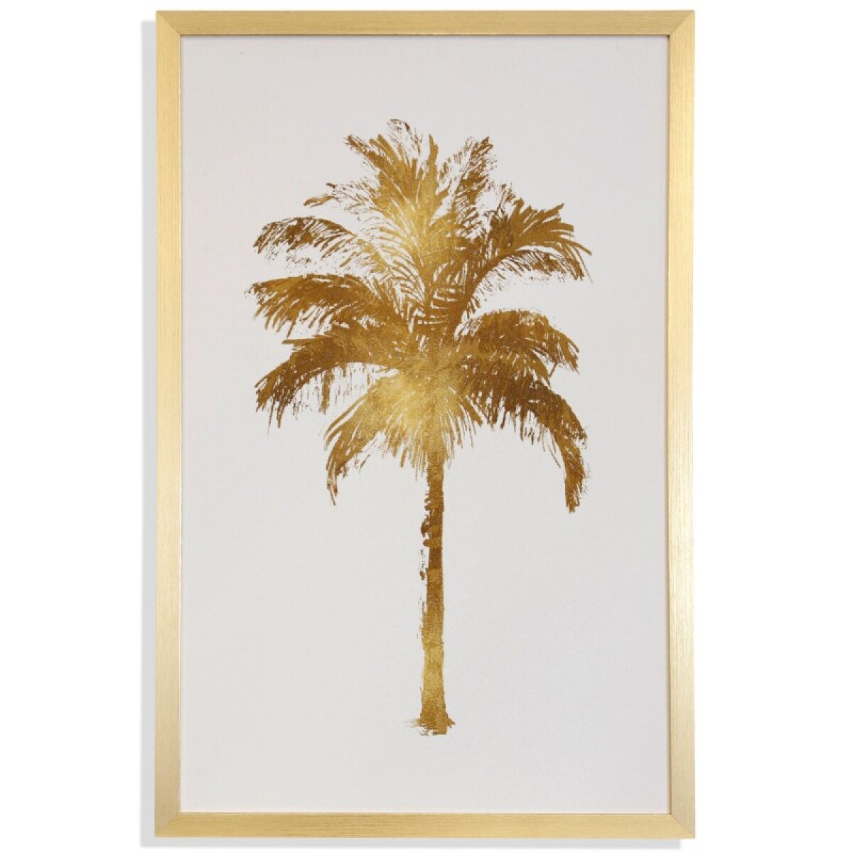 d25dbd7b27dcdae42c24e65fef2f9d84 Palm Gold Iitextured Framed Print - Image 1