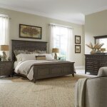 Paradise Valley Queen Panel Bed, Dresser & Mirror, Night Stand