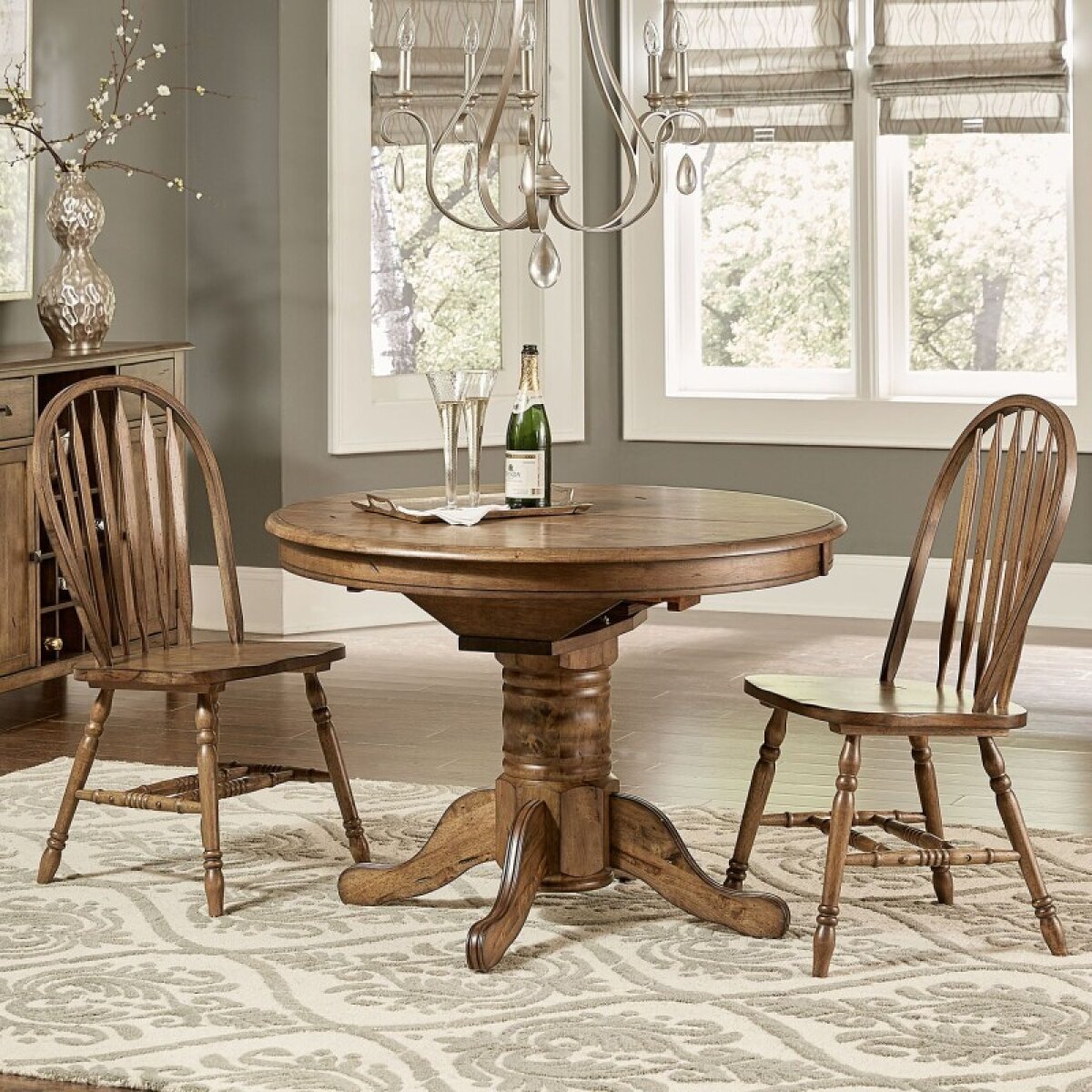 d2e1636faf0a10e0e1d8ff12f58a9b21 Carolina Crossing 3 Piece Round Table Set - Image 1